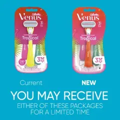 Venus Tropical Women's Disposable Razors - 3ct