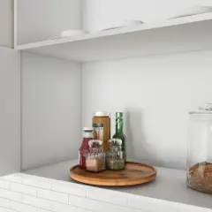 Lazy Susan - All-Natural Round Bamboo Single-Tier Turntable - 10-Inch Spinning Organizer for Kitchen, Pantry, and Vanity Use by Lavish Home (Natural)