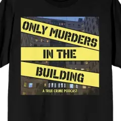 Only Murders In The Building Podcast Logo Crew Neck Short Sleeve Women's Black T-shirt