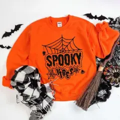 Simply Sage Market Women's Graphic Sweatshirt Spooky Vibes Web