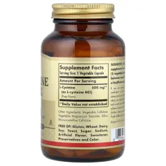 Solgar L-Cysteine, 500 mg, 90 Vegetable Capsules