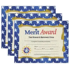 Hayes Publishing Merit Award Certificate 8.5" x 11" 30/Pack 3 Packs (H-VA507-3)