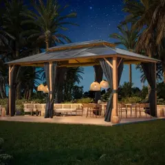 EROMMY 20 Ft. W x 12 Ft. D Aluminum Patio Gazebo