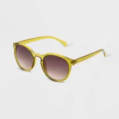 Women's Shiny Plastic Round Sunglasses - Universal Thread&trade; Green