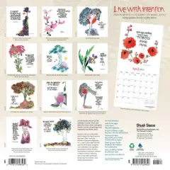 Brush Dance 2024 Wall Calendar 12"x12" Live with Intentions