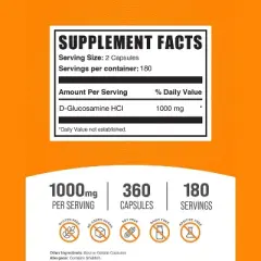 BulkSupplements D-Glucosamine HCl Capsules