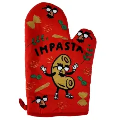Impasta Oven Mitt Funny Noodle Disguise Imposter Hilarious Graphic Novelty Kitchen Glove - Crazy Dog Bakeware For Foodies