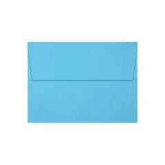 JAM Paper A6 Square Flap Envelopes Peel & Press 60lb 4 3/4 x 6 1/2 Bright Blue 50 Pack (4875-13-50)