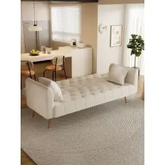 NicBex 71" Modern Convertible Sofa Bed, Velvet Couch for Living Room, American Retro Sleeper Sofa, Upholstered Loveseat Sofa for Living Room