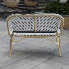 Alertis Patio Wicker Bench - miBasics
