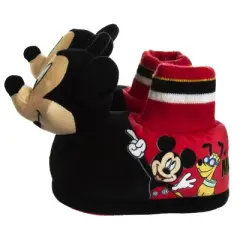 Disney Mickey Mouse 3D slippers - House Shoes Plush Lightweight Warm indoor Comfort Soft Aline - Red/Black 3D (size 5-12 Toddler - Little Kid)