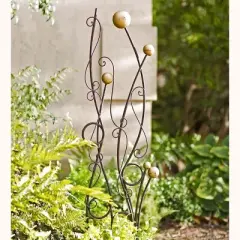 Wind & Weather Gold and Brown Abstract Metal Trellis
