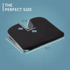 Kolbs Car Seat Cushion Truck Driver Cushion | Wedge Seat Cushion with Cutout for Coccyx Tailbone Pain Relief Stylish Chic Jacquard Design