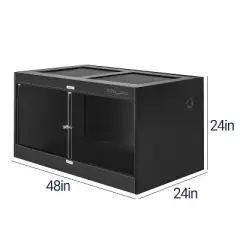 REPTI ZOO 120Gallon PVC Reptile Enclosure, 48x24x24 Reptile Terrariums