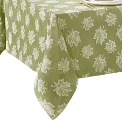 Falling Leaves Jacquard Tablecloth - Elrene Home Fashions