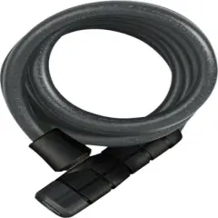 ABUS Booster 6512 Keyed Coiled Cable Lock Black 180cm x 12mm With Mount