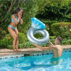 Pool Central 27.5" Diamond Ring Split Inflatable Swimming Pool Inner Tube