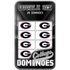 MasterPieces Officially Licensed NCAA Georgia Bulldogs 28 Piece Dominoes Game for Adults