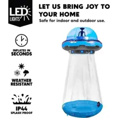 Joyfy 9 FT Tall Halloween Inflatable Outdoor Decoration, Inflatable UFO with Built-in LEDs for Halloween Party Yard Garden Lawn Outside Decoration