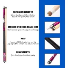 GSE Set of 6 Canadian Maple Hardwood Billiard Pool Cue Sticks, 58" 2-Piece Pool Cues for Commercial/Bar & House (18/19/20/21Ounce)