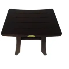 DecoTeak&reg; Satori&reg; 14" Teak Wood Shower Bench in Woodland Brown Finish