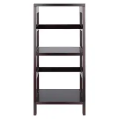 29.21" 2 Tier Leo Shelf Storage or Bookshelf Narrow Espresso Finish - Winsome