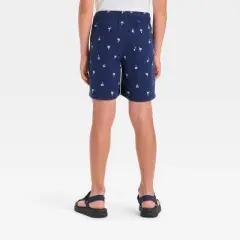 Boys' 'Above the Knee' Printed Pull-On Shorts - Cat & Jack&trade; Navy Blue