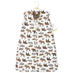 Hudson Baby Infant Boy Plush Faux Fur Sleeping Bag, Wearable Blanket, Animal Adventure