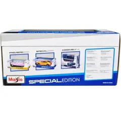 Bugatti Divo Satin White Metallic with Carbon and Blue Accents "Special Edition" 1/24 Diecast Model Car by Maisto