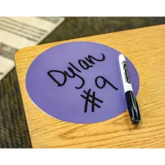 Teacher Created Resources&reg; Spot On&reg; Dry-Erase Desktop Writing Spots Bright Circles - 7", Pack of 6