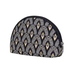 Signare USA Luxor Art Deco Black and White Cosmetic Bag/ Makeup Bag