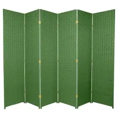 6 ft. Tall Woven Fiber Room Divider 6 Panels - Oriental Furniture