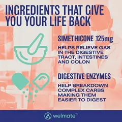 Welmate Extra Strength Gas Relief Softgels - 365 ct