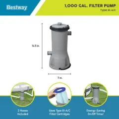 Bestway Flowclear 120V Above Ground Swimming Pool Water Filter Pump