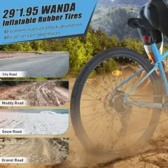 Gulches 29-Inch Blue 8-Speed Mountain Bicycles - Front Suspension for All-Terrain Adventures
