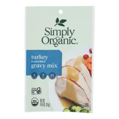 Simply Organic Turkey Flavored Gravy Mix - Case of 12/.85 oz