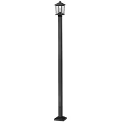 Portland Outdoor Light Fixture - 9.25" Glass, Dimmable, Wet Rated, 1 Bulb, Black Finish
