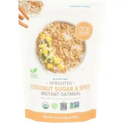 One Degree Organic Foods Coconut Sugar & Spice Instant Oatmeal - Case of 6/18 oz