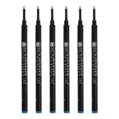 Monteverde Rollerball Pen Refill Medium Point Blue Ink 6 Pack (G233BU)