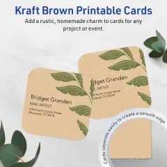 Avery 2-1/2" x 2-1/2" Rounded Corner Cards, Kraft Brown, 225ct