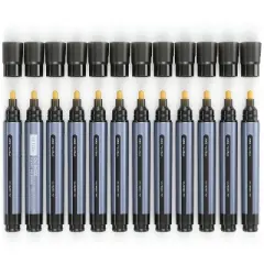 Arteza Bullet-Nib Oil-Based Markers, A002 Mars Black - 12 Piece