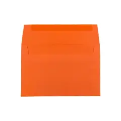 JAM Paper A7 Colored Invitation Envelopes 5.25 x 7.25 Orange Recycled 25/Pack (95666)