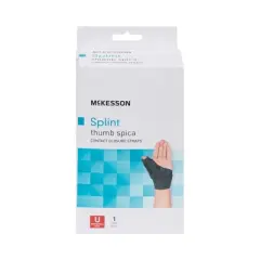 McKesson Hook and Loop Wrist Brace with Thumb Spica for Either Hand 155-BH82710