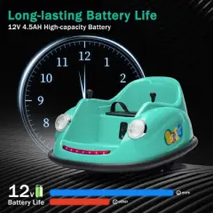 12V Electric Bumper Car for Toddlers &ndash; Ride-On Kids Car with Remote Control, 360&deg; Spin, Lights & Music | Safety Certified