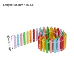 Unique Bargains Wood Decorative Miniature Ornament DIY Garden Picket Fence