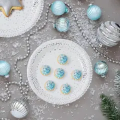 Juvale 48 Pack Metallic Silver Party Plates with Confetti Foil Polka Dots, 9 In