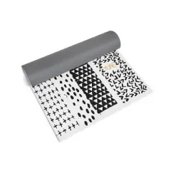 Yune Yoga The Bowie Dual Sided Yoga Mat - White/Orange/Black (6mm)