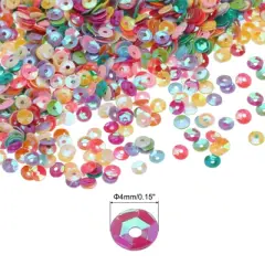 Unique Bargains Loose Shine Smooth DIY Crafts Cup Iridescent Sequins 3000 Pcs Multicolored