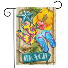 Briarwood Lane Garden Flag 12x18 For Outdoor Flip Flops Beach Summer For Summer Garden Flag Flags For Outside