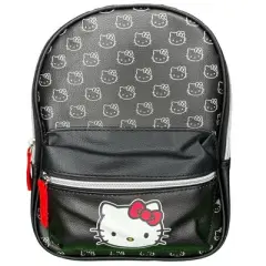 Hello Kitty Black & White 10" Mini Deluxe Backpack with 1 Front pocket